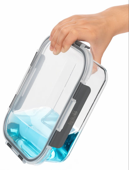 Glass Food Storage Containers with Airtight Lids - 1520ml - 3 Pack